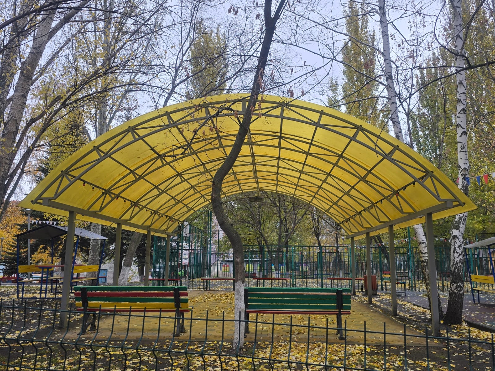 Навес из поликарбоната, с.Красный Яр